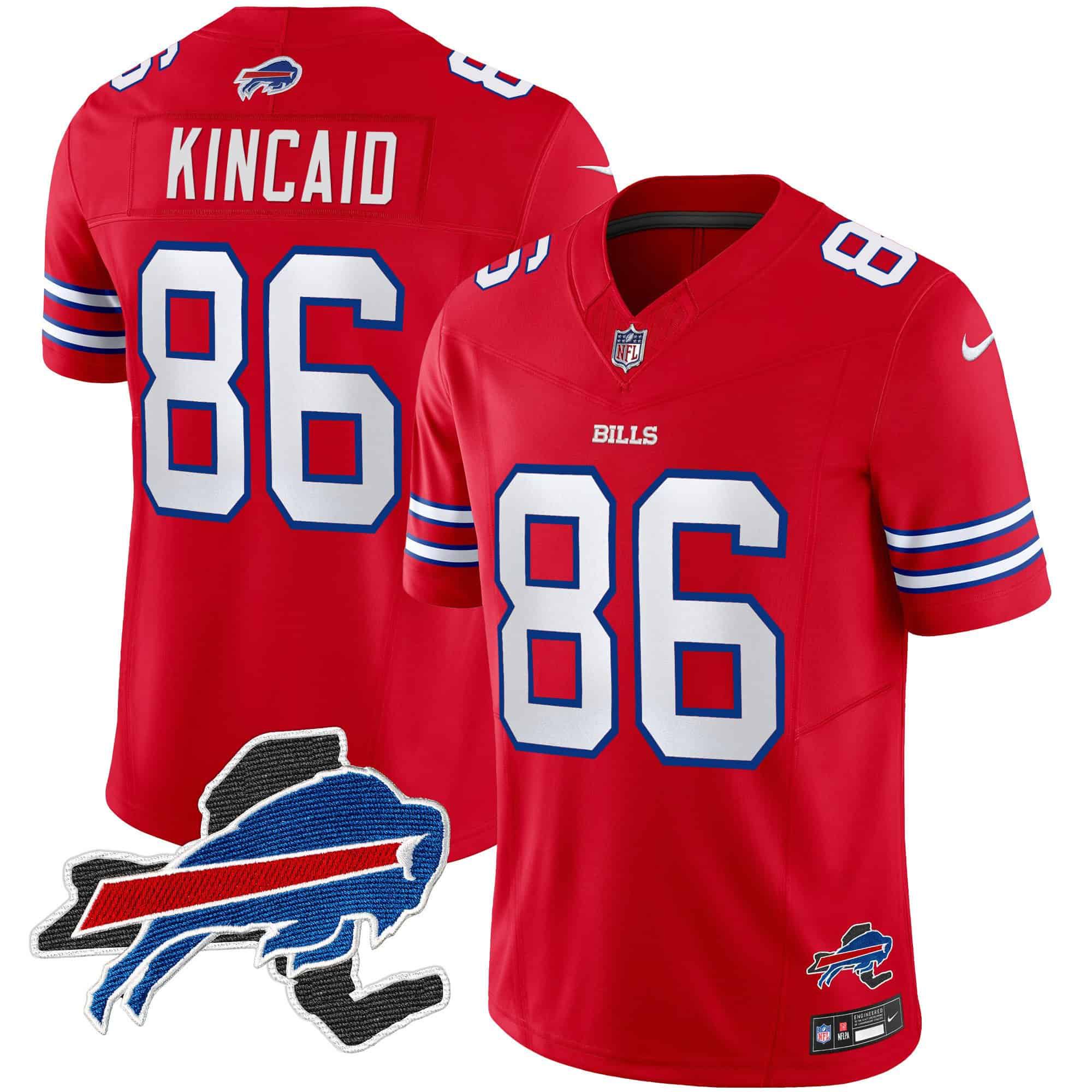 Men Buffalo Bills #86 Kincaid Red 2024 Nike Patch Vapor Limited NFL Jersey->indianapolis colts->NFL Jersey
